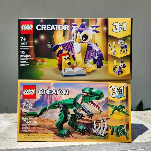 NEW LEGO Creator 3-in-1 BUNDLE Fantasy Forest Creatures Woodland Owl Dinosaurs 3 - Picture 1 of 11